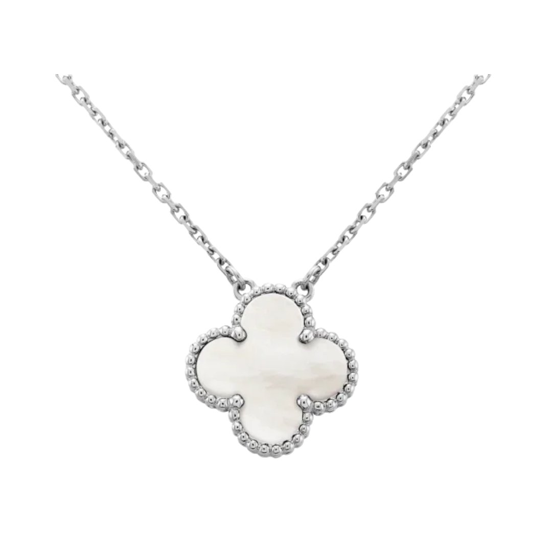 Vintage Alhambra Pendant White Gold