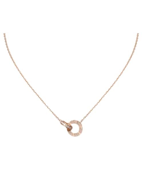 Brilliant-Cut Diamonds Love Necklace