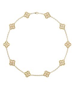 Alhambra Necklace, 10 Motifs Round Diamonds