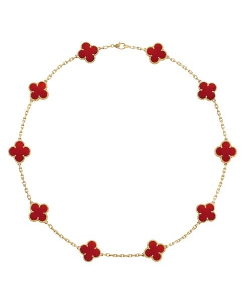 Necklace, 10 Motifs Small Model in Yellow Gold