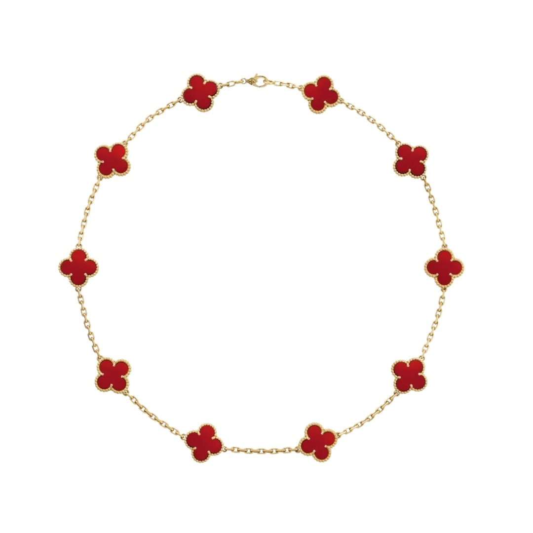 Necklace, 10 Motifs Small Model in Yellow Gold