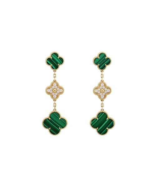 Magic Alhambra Earrings, 3 Motifs Yellow Gold