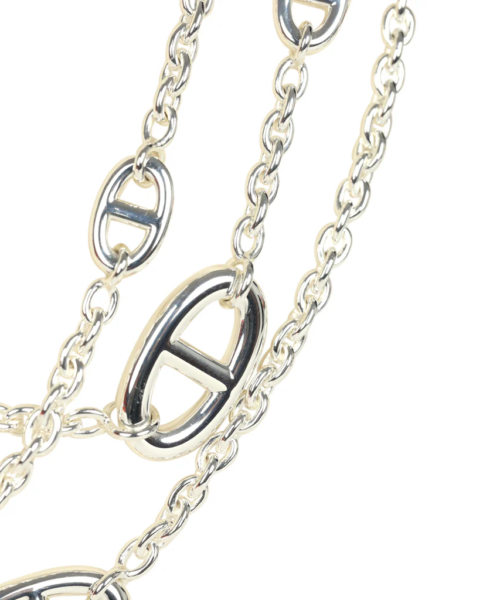 Alternative view of Hermès Farandole Rope Necklace 160cm Sterling Silver Hardware