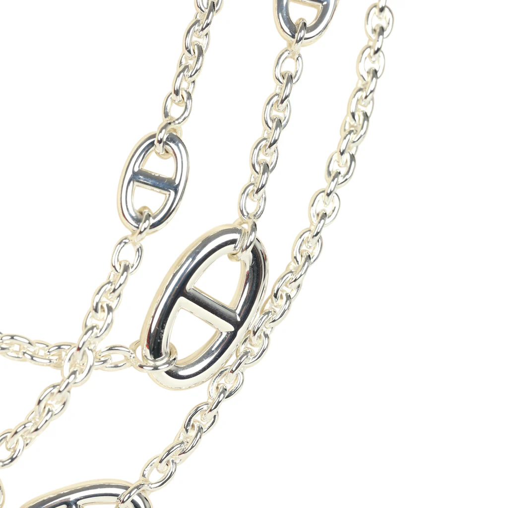 Hermès Farandole Rope Necklace 160cm Sterling Silver Hardware – Bild 2