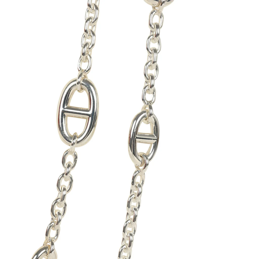 Hermès Farandole Rope Necklace 120cm Sterling Silver Hardware – Bild 2