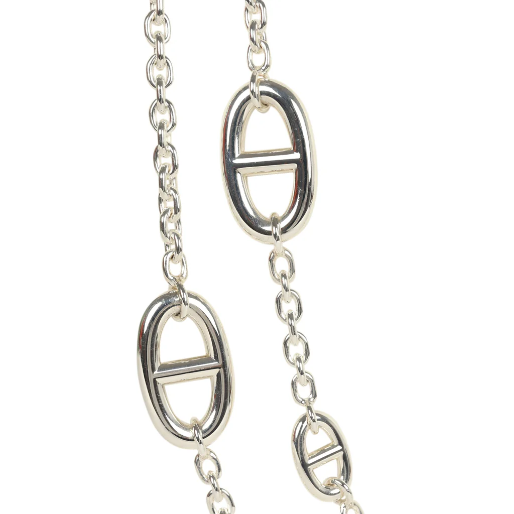 Hermès Farandole Rope Necklace 120cm Sterling Silver Hardware – Bild 3