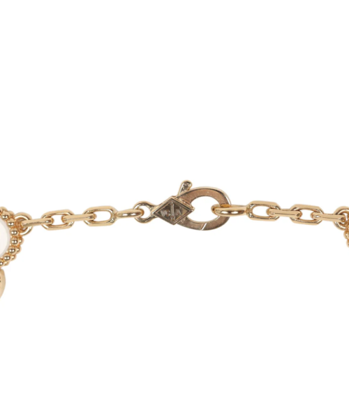 Pre-owned Van Cleef & Arpels Vintage Alhambra Clear Rock Candy Crystal 20 Motif Necklace 18K Yellow Gold – Bild 4