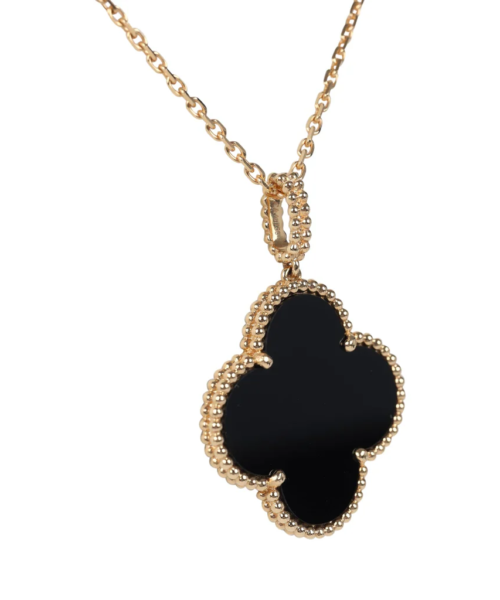Alternative view of Van Cleef & Arpels Magic Alhambra Long Necklace 1 Motif Onyx 18K Yellow Gold Hardware