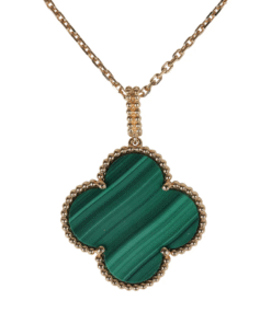 Alternative view of Van Cleef & Arpels Magic Alhambra Long Necklace 1 Motif Malachite 18K Yellow Gold Hardware