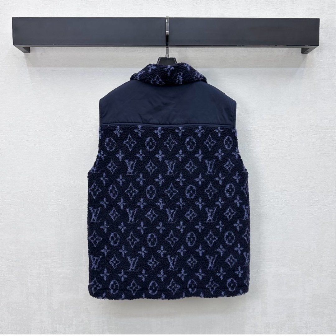 Monogram Fleece Dunkelblau – Bild 2