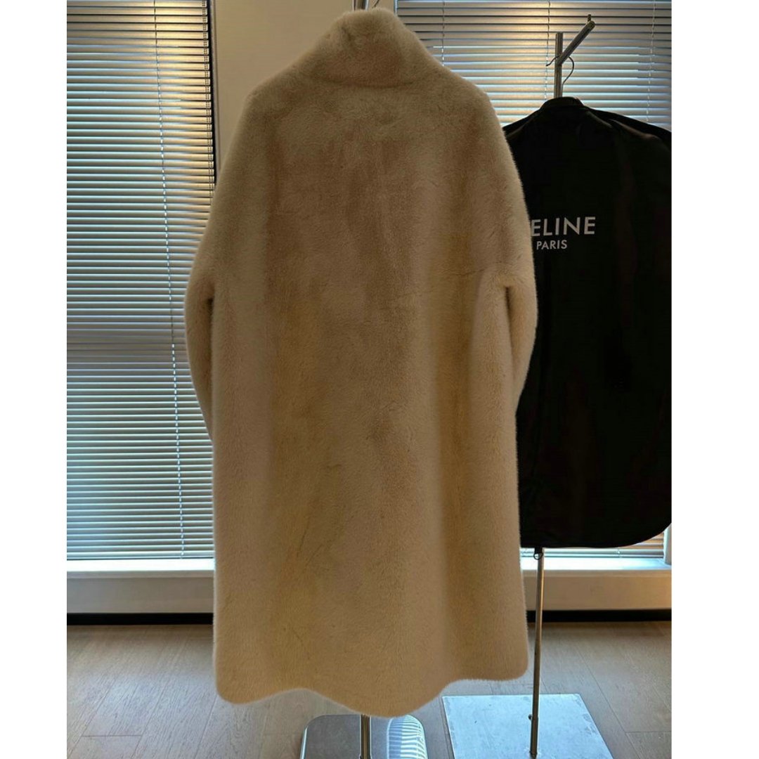 Long Coat Teddy Beige – Bild 2