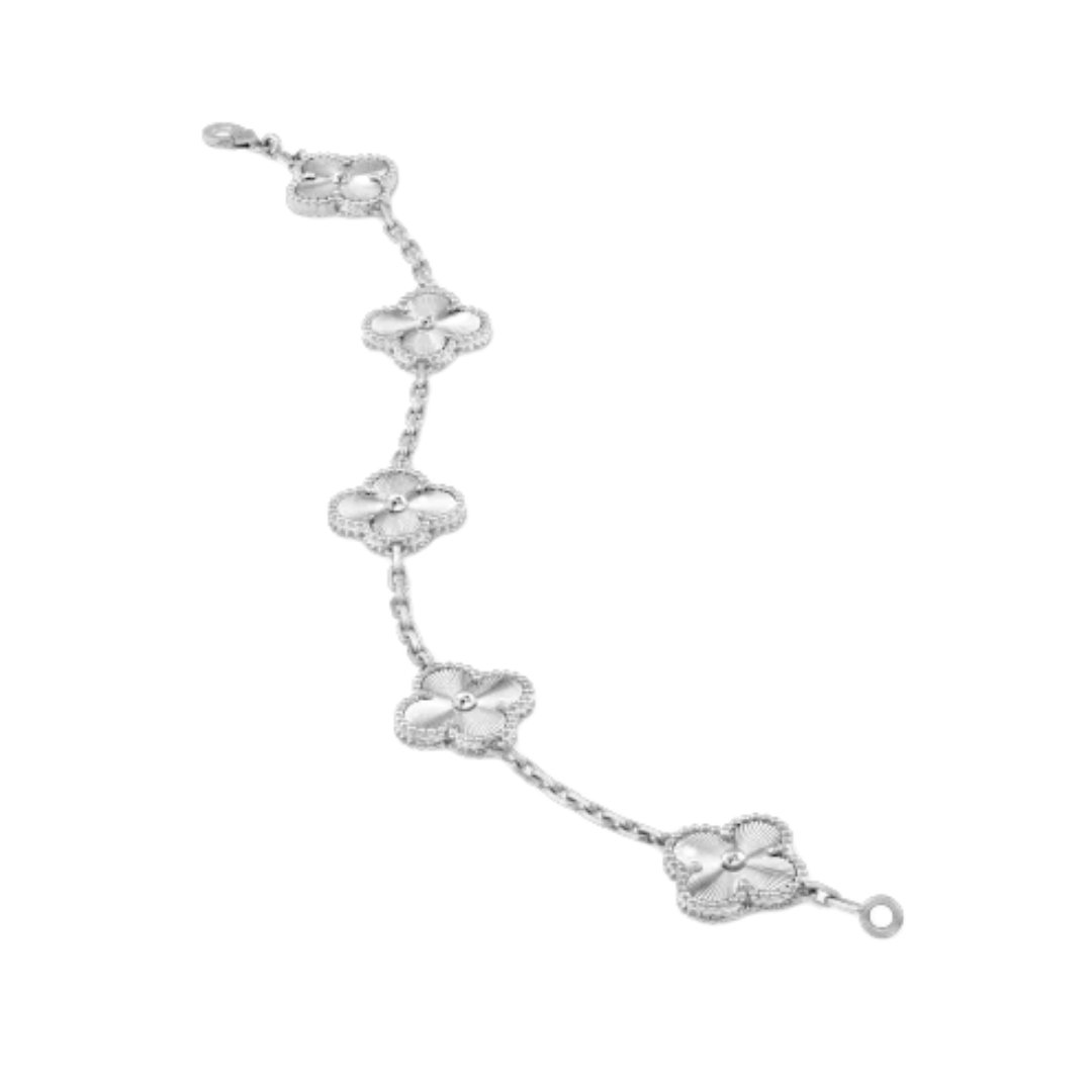 Alhambra Bracelet, 5 Motifs White Gold – Bild 2