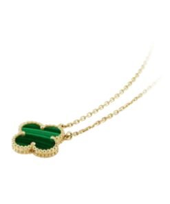 Alternative view of Vintage Alhambra Pendant  Yellow Gold, Malachite