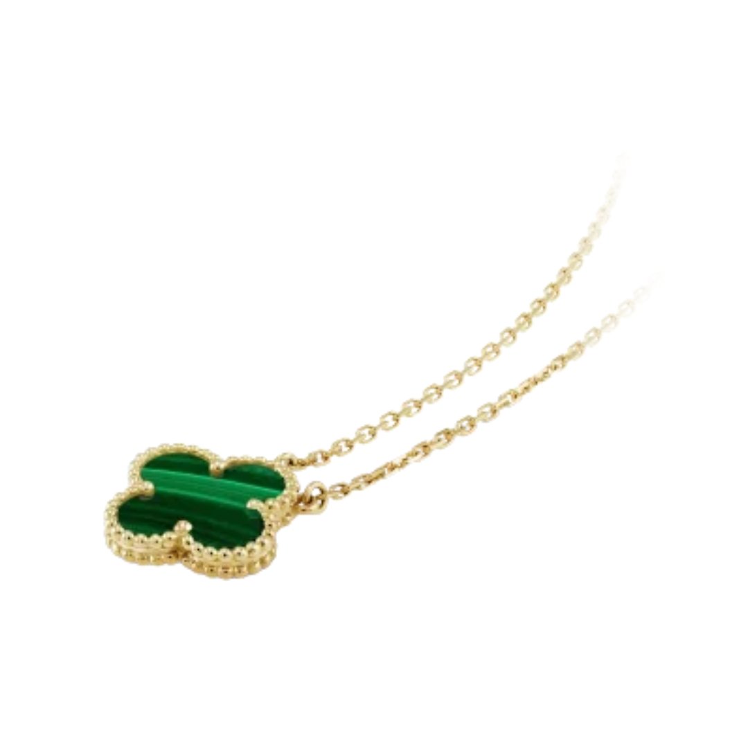 Vintage Alhambra Pendant Yellow Gold, Malachite – Bild 2