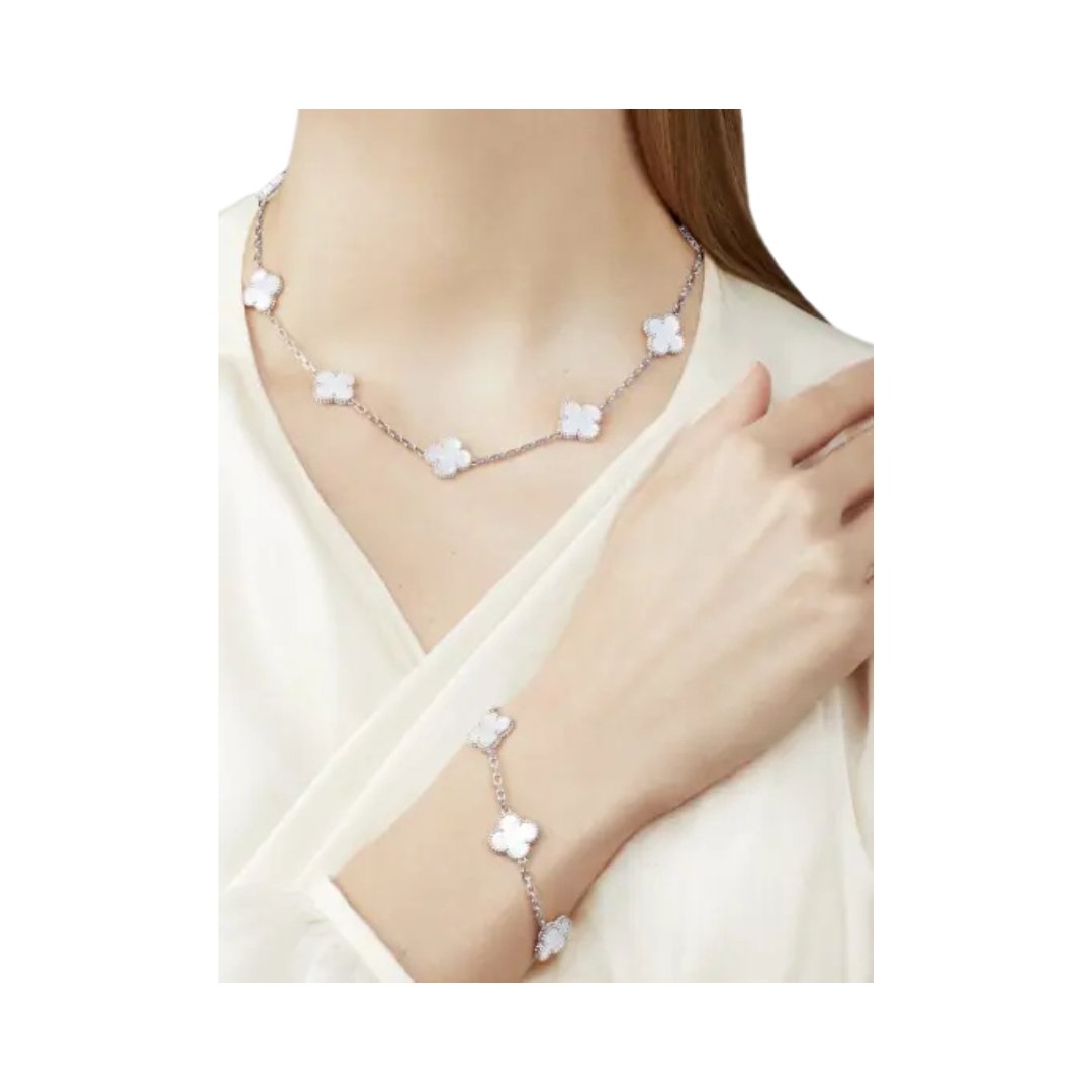 Alhambra Necklace, 10 Motifs White Gold – Bild 2
