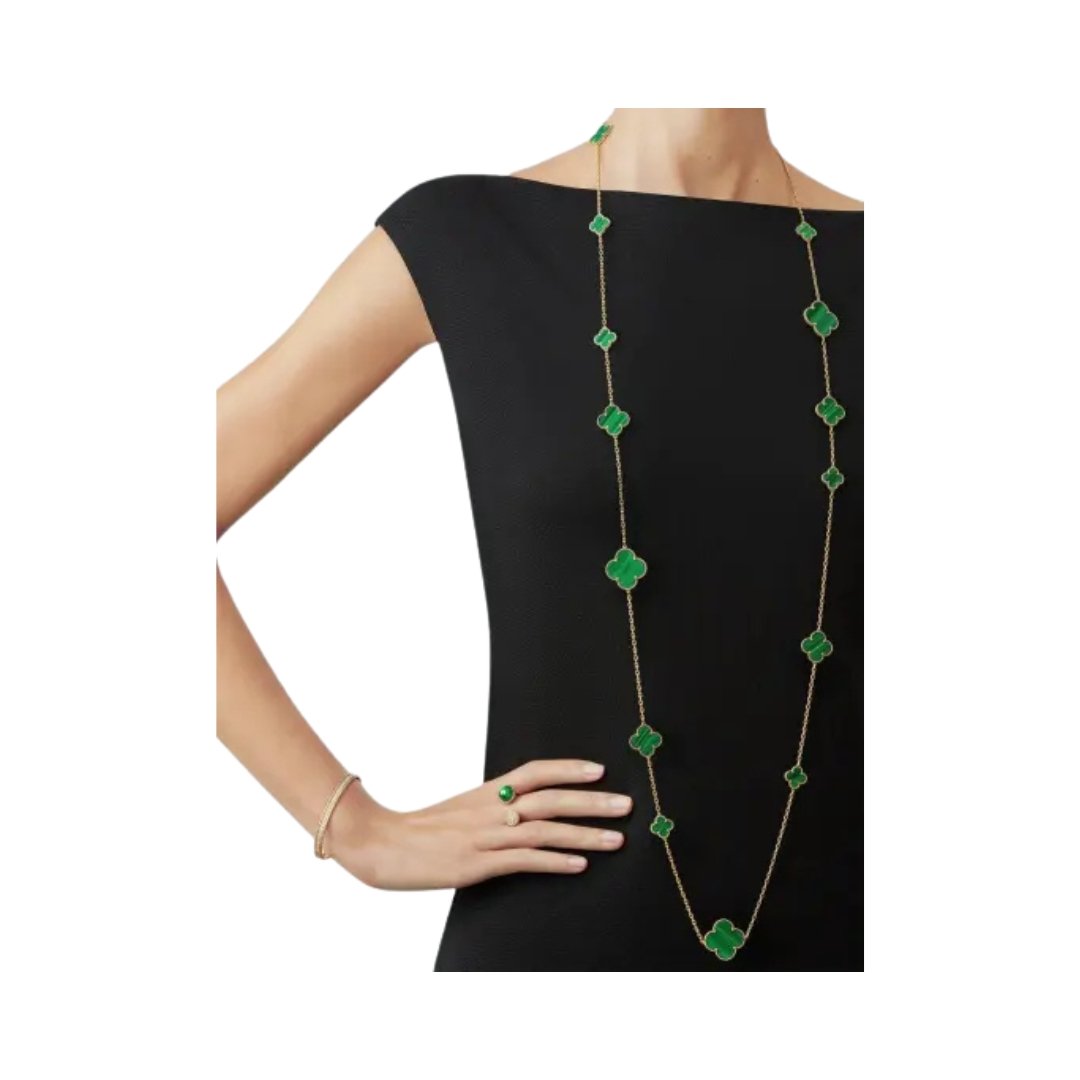 Long Necklace, 16 Motifs Yellow Gold – Bild 2