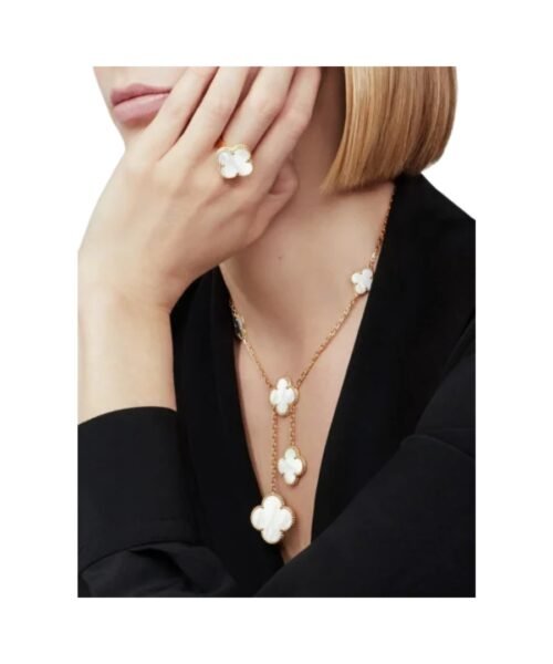 Alternative view of Necklace, 6 Motifs White Mother-of-Pearl