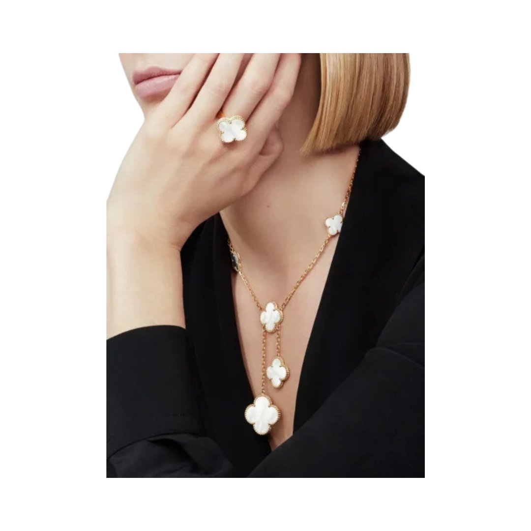 Necklace, 6 Motifs White Mother-of-Pearl – Bild 2