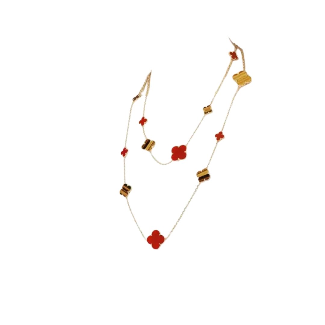Magic Long Necklace, 16 Motifs Carnelian, Tiger’s Eye – Bild 2