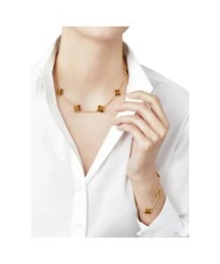 Alternative view of Necklace, 10 Motifs Yellow Gold, Tiger’s Eye