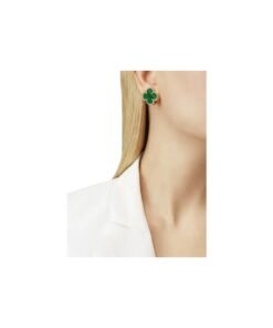 Alternative view of Magic Alhambra Earrings Malachite