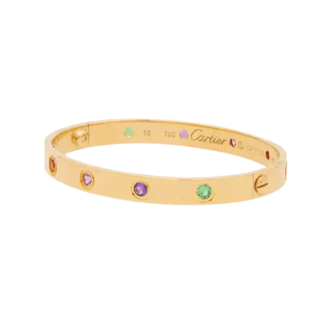 Multi Gem Love Bracelet in Yellow Gold – Bild 3