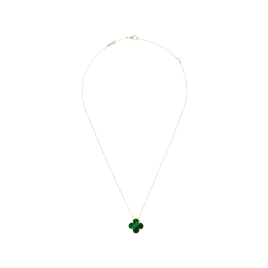 Vintage Alhambra Pendant Yellow Gold, Malachite – Bild 3