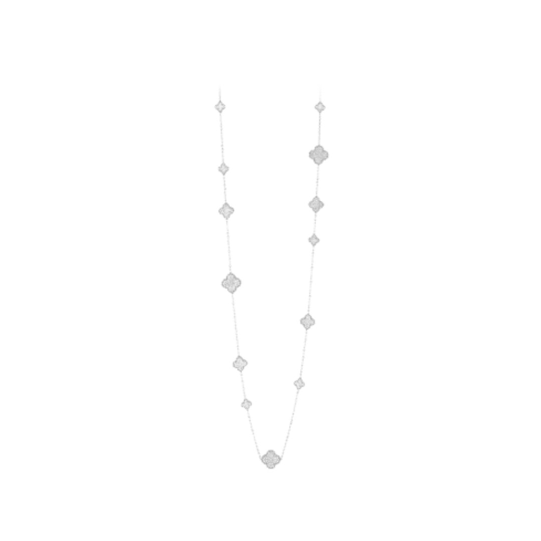 Alhambra long necklace, 16 motifs White Gold – Bild 3
