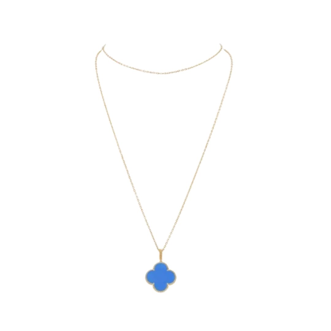 Long Necklace, 1 Motif Blue Agate – Bild 3