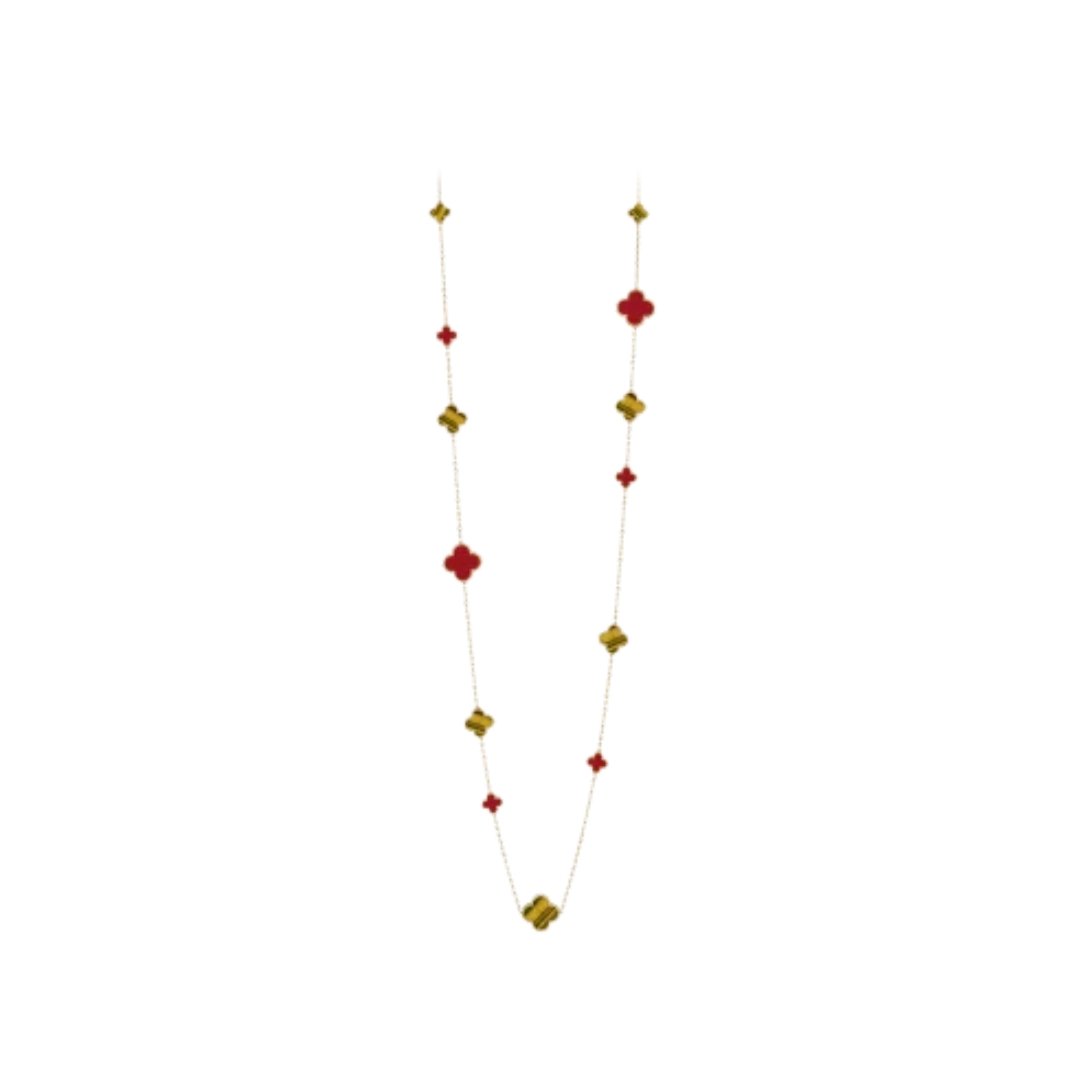 Magic Long Necklace, 16 Motifs Carnelian, Tiger’s Eye – Bild 3