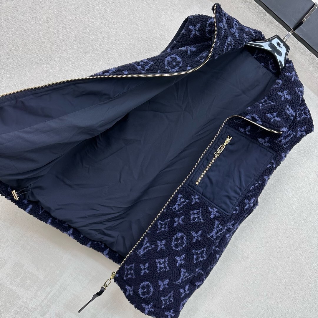 Monogram Fleece Dunkelblau – Bild 3