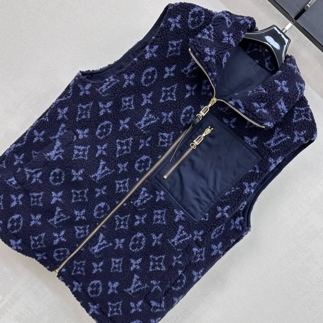 Monogram Fleece Dunkelblau – Bild 4