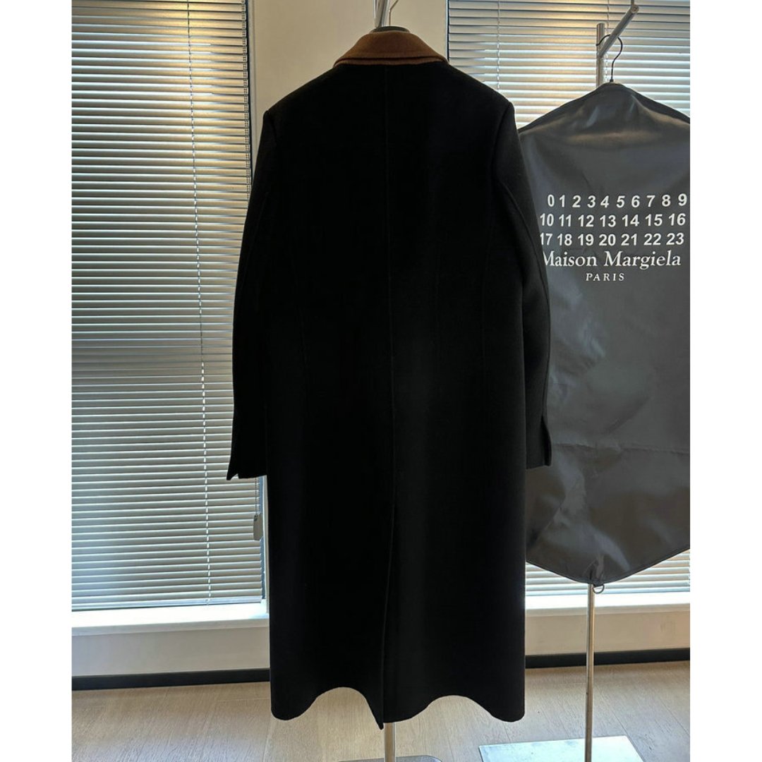 Long Coat Klassisch Wool Nero – Bild 2