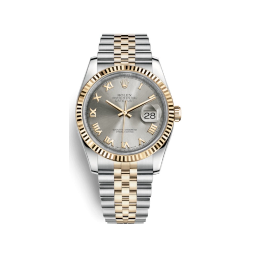 DATEJUST 36mm Bianco Oro Giallo 116233 DateJust