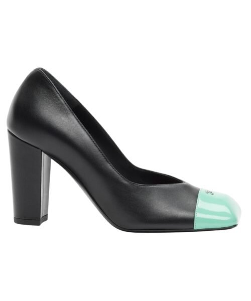 Pumps Schwarz/Grün 9 cm