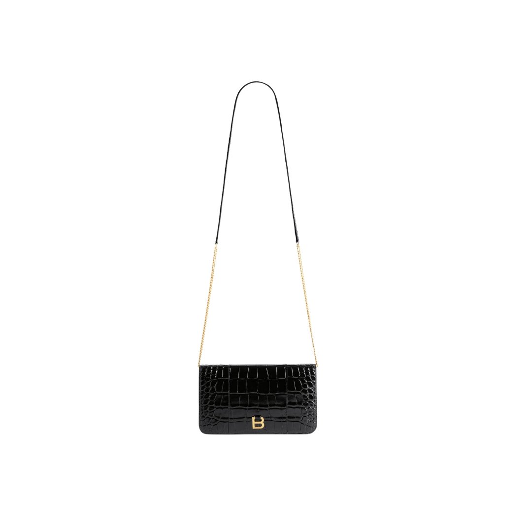 Schwarze Handytasche 20 cm