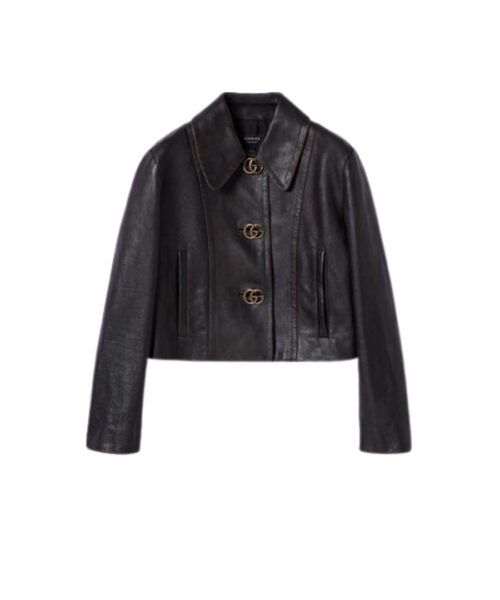 Lederjacke mit Vintage-Effekt