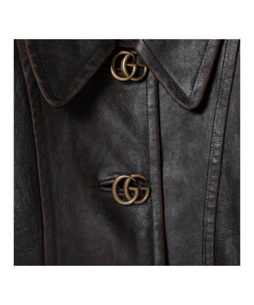 Alternative view of Lederjacke mit Vintage-Effekt