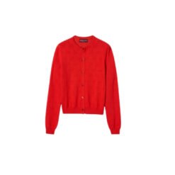 GG Pointelle Baumwollseiden-Cardigan Rot – Bild 5
