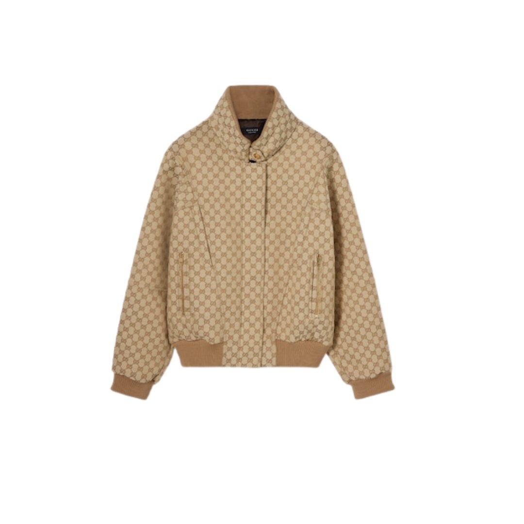 GG-Baumwoll-Canvas-Jacke mit Reißverschluss