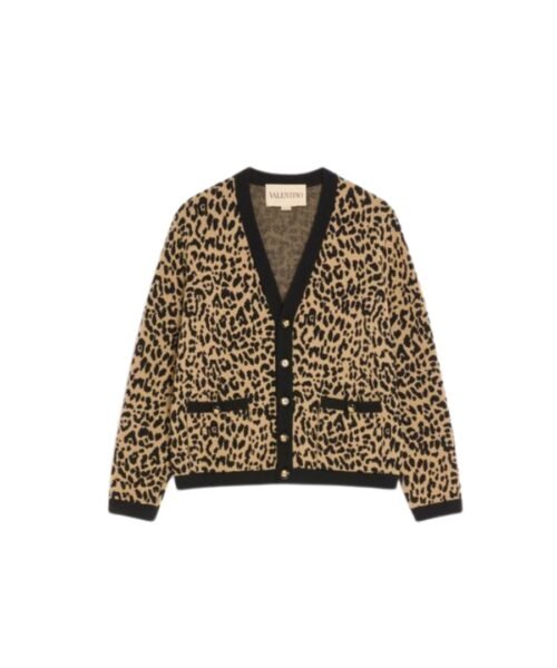 Valentino Wollstrickjacke mit Jacquard