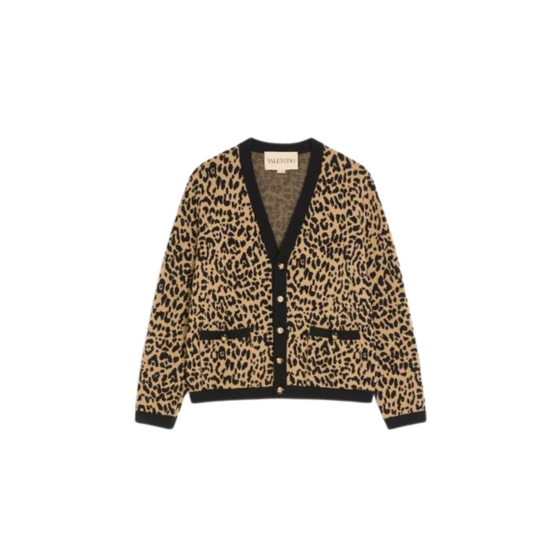 Valentino Wollstrickjacke mit Jacquard
