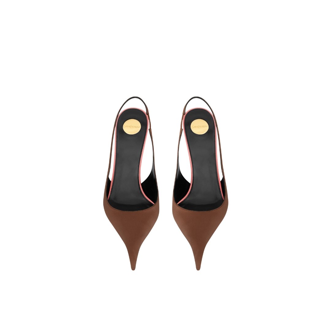 DEROCHE Slingback-Pumps aus Satin-Crêpe – Bild 2