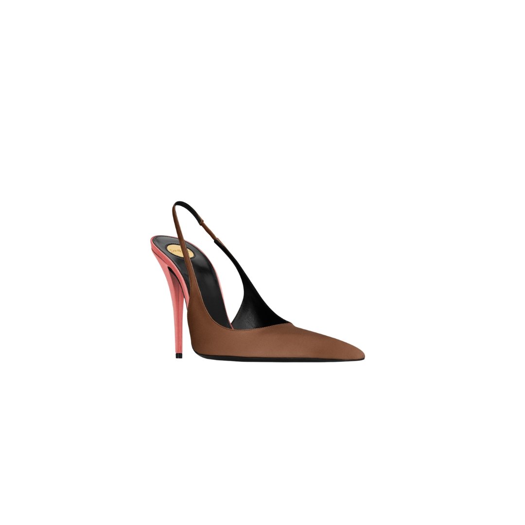 DEROCHE Slingback-Pumps aus Satin-Crêpe – Bild 3