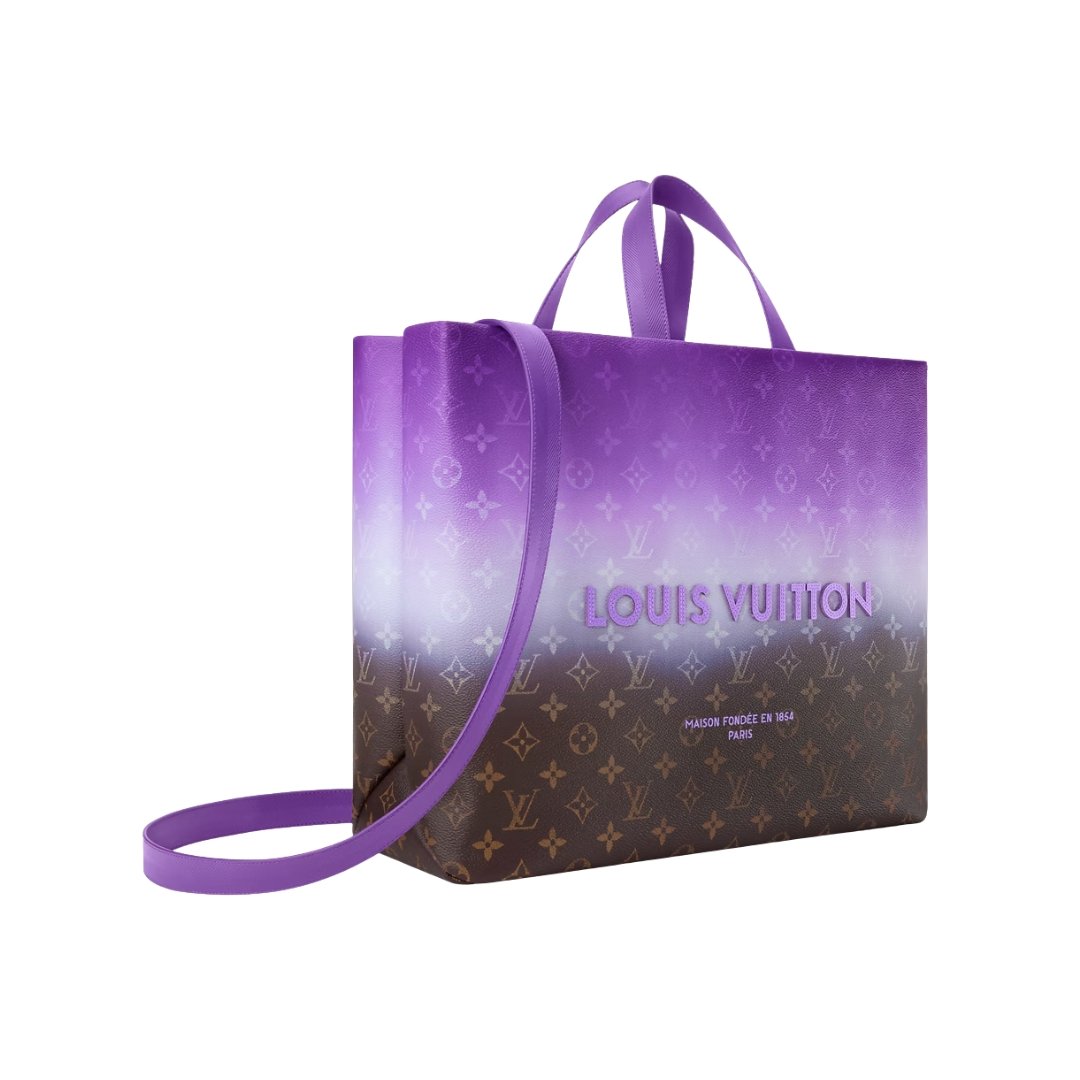 Shopper Lila/Braun 40 cm – Bild 2