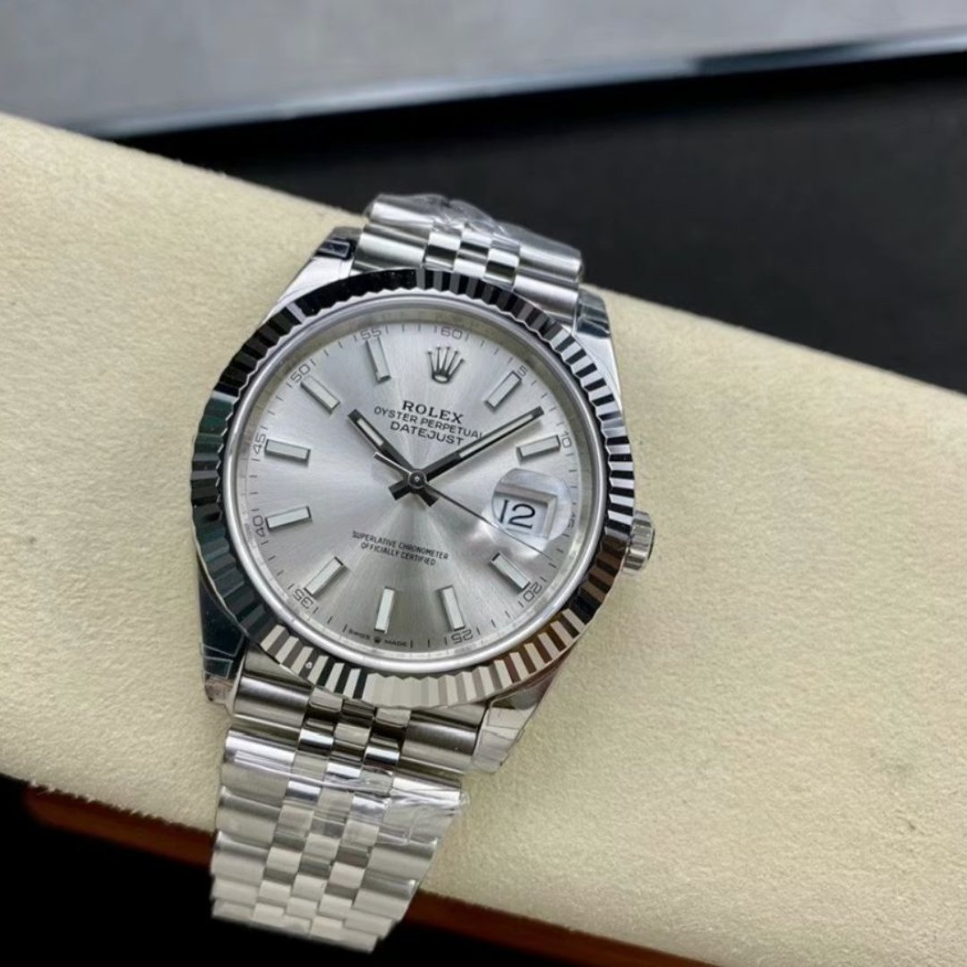Datejust Armbanduhr Silber 36mm – Bild 2
