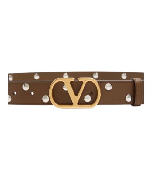 VLogo Signature-Gürtel aus glänzendem Kalbsleder 3 cm