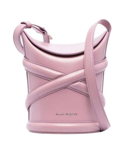 Kurven Beuteltasche Rosa 22 cm