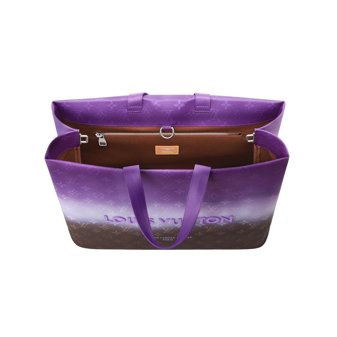Shopper Lila/Braun 40 cm – Bild 3