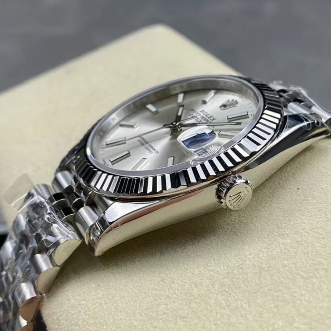 Datejust Armbanduhr Silber 36mm – Bild 3